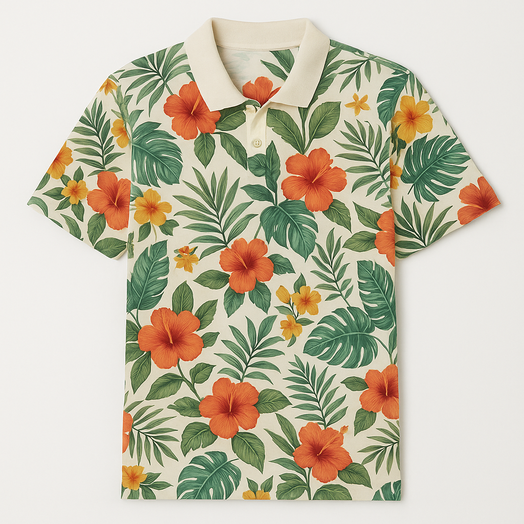 Polo Estampado Tropical